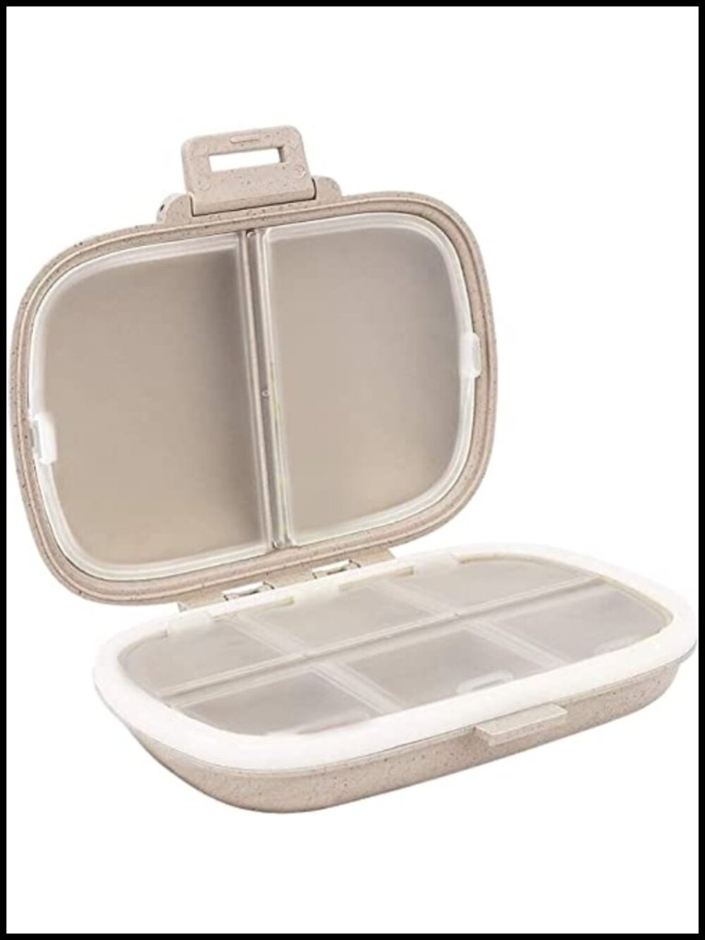 Travel Pill Organizer 8 Compartment Portable Pill Case Daily Pill Box